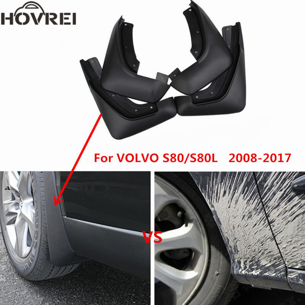 4PCS/SET Car Mudflaps Splash Guards Fender Mudguard For Volvo S80 S80L 2008 2009 2010 2011 2012 2013 2014 2015 2016 2017