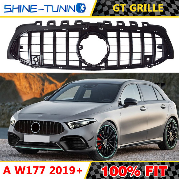 2019 New A Class W177 suitable for Mercedes Amg GT Grill A35 A45 Grille Front Bumper Racing A200 hatch back Sedan front grill