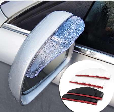 2pcs Flexible Car Rear View Side Mirror Anti Rain Visor Snow Guard Weather Shield Sun Shade Cover Rearview Suv Auto Accessories