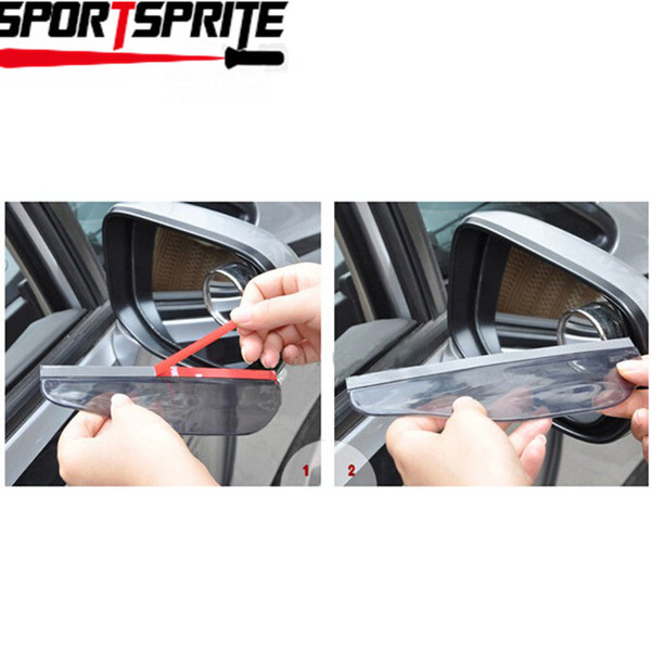 2017 1 Pair Black Car Rearview Mirror Rain Water Rainproof Eyebrow Cover Side Shield Free Shipping