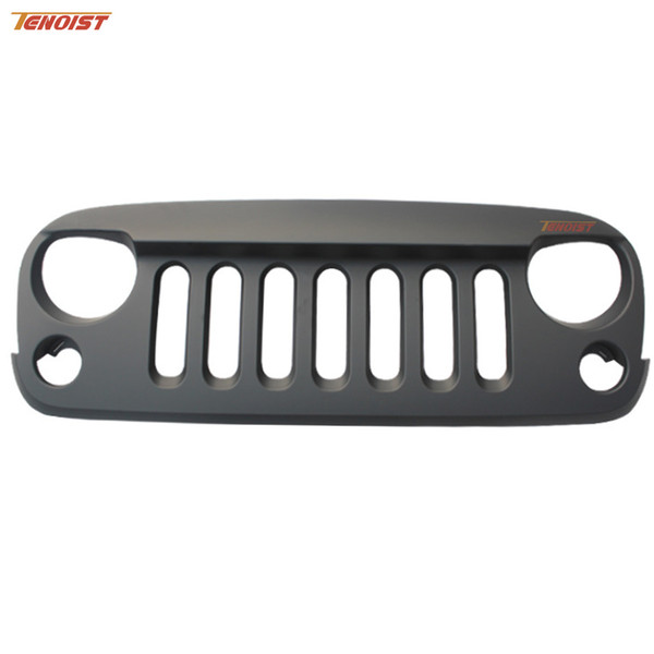 Hot Sale Car Styling High Strength ABS Front Racing grille trims Black For Jeep Wrangler JK 2007-2016