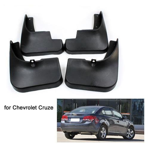 Mud Flaps Mudguard Fender Splash For 2009 to 2013 Chevrolet Chevy Cruze Flexible Plastic Black Color