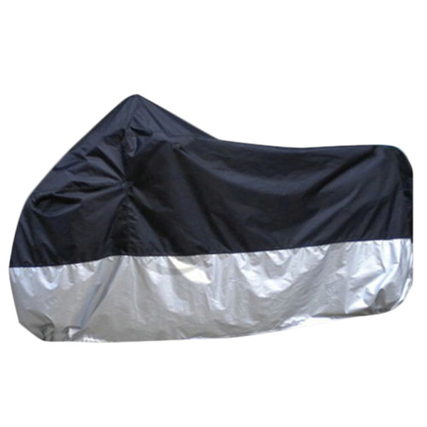 High Quality Waterproof UV Breathable Motorcycle Motor Vehicle Black and Silver Cover Split Color Tilts Protective Sheets