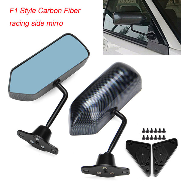 universal F1 CARBON LOOK racing side mirror Rav4 miata mx5 mazda3 RX7 sxe10 Fit G35 city