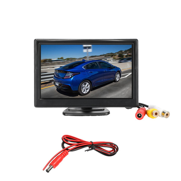 5 Inch TFT LCD Rear View Display Monitor + Waterproof Night Vision Reversing Backup Rear View Camera