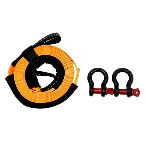 5m 5 Tons Heavy Duty Car Recovery Tow Rope Automobile SUV Trailer Vehicle Emergency Towing Rope Cable With 2 Tow Hooks