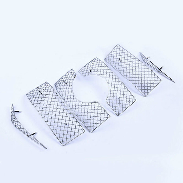 6PCS Stainless Steel Car Insect Screening Mesh Front Grille For Toyota Land Cruiser Prado 2018