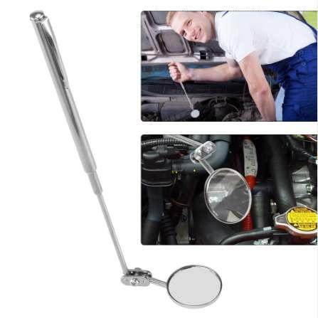 Vingtank Car Telescopic Inspection Mirror Automotive Telescoping Detection Lens Round Mirror Extending Car Angle View Pen Tool