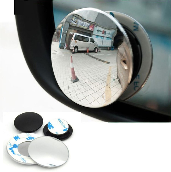 1 pair 360 Degree frameless ultrathin Wide Angle Round Convex Blind Spot mirror for parking Rear view mirror high quality