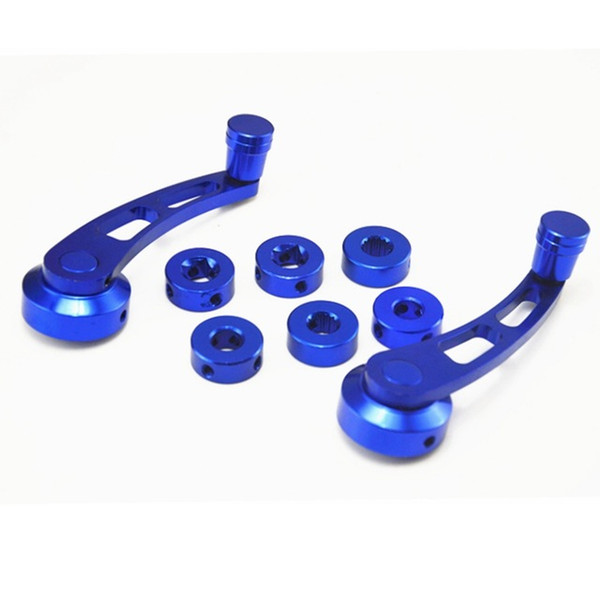 Free shipping Window Lever Car Window Winder Crank Handle Aluminium with 3 Adaptors Blue Window Winding Handles