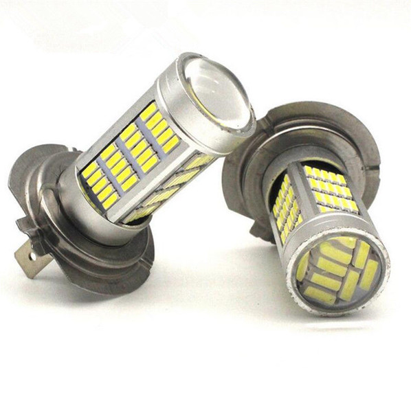 2PCS H7 4014 92 SMD LED Fog Lights LED Bulbs DRL Daytime Running Lamp White Bright Than 33 SMD Light