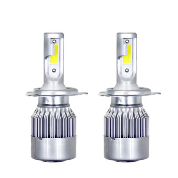 C6 LED Car Headlights COB Auto Led Headlamp Bulbs H1 H3 H4 H7 H11 880 9004 9005 Car Lights 72W 7600LM For Pairs