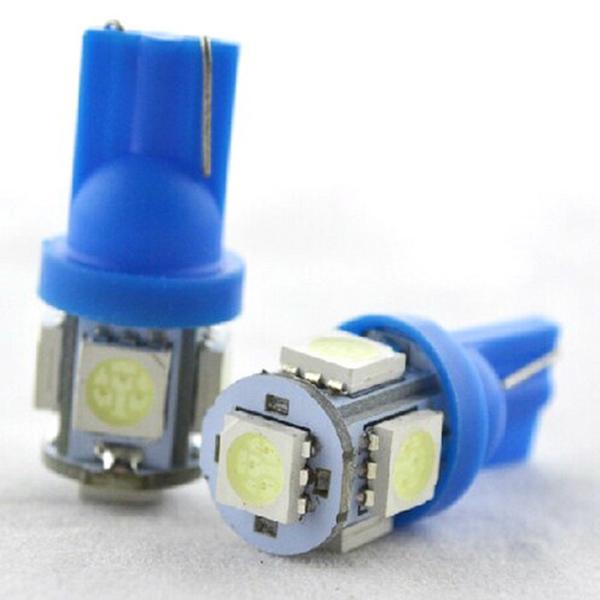 2 Pcs 6000K Blue Light T10 5050 Wedge Car 5-LED SMD Xenon Light Lamp Bulb M00103