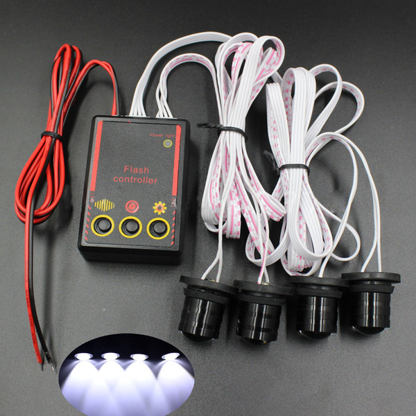 Auto 4W Strobe Emergency Warning Flash Eagle Eye Light Headlight White Supertop M00120