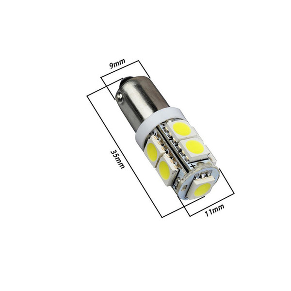 YSY 10X T11 Ba9s T4w 5050 9Smd White Car Led Marker Lamps Auto License Plate Light Door Bulb Dashboard light Gauge light DC 12v