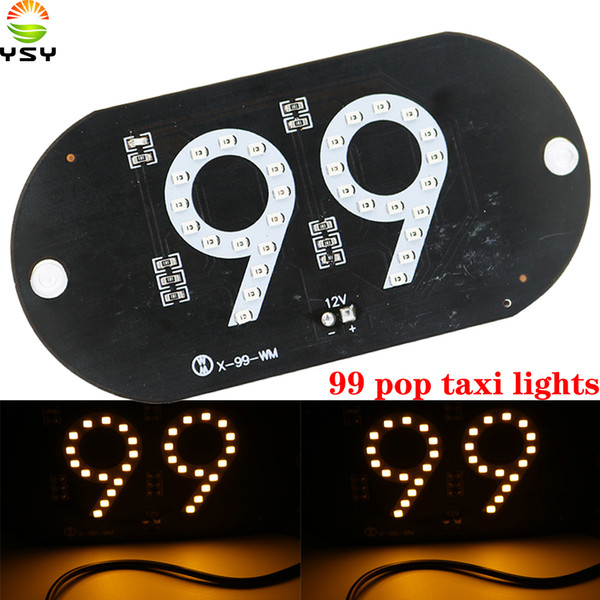 YSY 1X NEW model 99pop Taxi Libre Uber Lyft Light Sign 12V Led Windscreen Cab indicator Lamp Signal Light Windshield Lamp Yellow