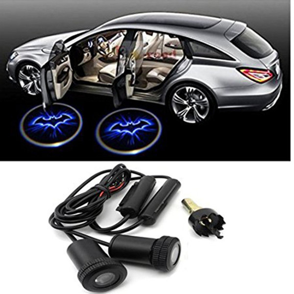 2pcs/lot LED Car Door Light Courtesy Logo Laser Projector Punching Ghost Shadow Lamp Lights for Bat-m-an