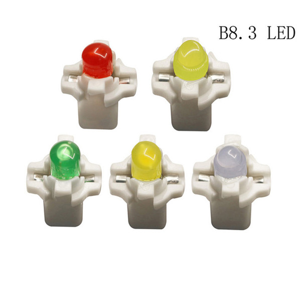 YSY 50x B8.4D B8.3D Car LED COB Instrument Dashboard Lights 12V Dashboard Warning Indicator Lamp Bulb Lights White Red Yellow