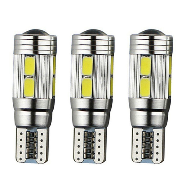 100PCS High Quality T10 10 SMD 5630 LED CANBUS NO ERROR Auto Wedge Lamp 192 194 168 W5W 10SMD 5730 LED Car headlight Bulb