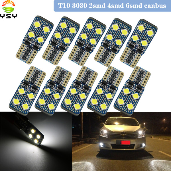 YSY 200X T10 W5W Super Bright 3030 2/4/6/8/10 SMD LED CANBUS NO ERROR Car Backup Reserve Lights Bulb Tail Lamp DC12V