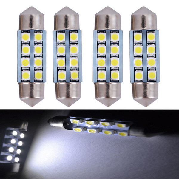 YSY 50X Festoon 8SMD LED 31mm 36mm 39mm 41mm White 3528 1210 8SMD 8LED Car Light Reading Map Door Lights Dome Head Lamp Bulb 12V