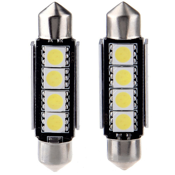 Yushuangyi 50pcs 31mm 36mm 39mm 42mm C5W C10W 5050 4 SMD Car LED Festoon Light Canbus Error Free Interior Doom Lamp Bulb