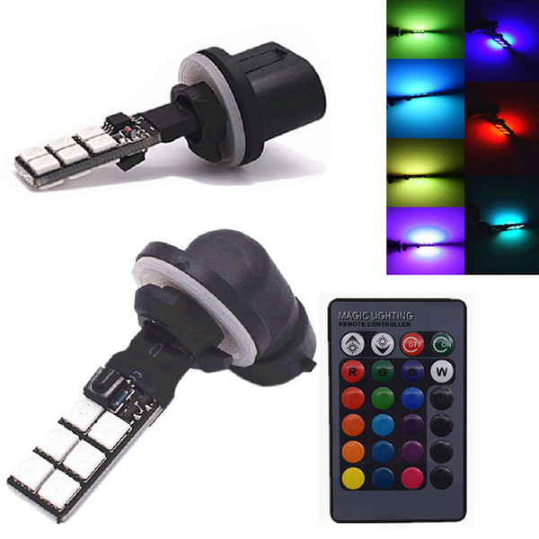 YSY 2pcs RGB LED Auto Car Headlight 880 881 5050 LED 12 SMD RGB Fog Light Head Lamp Bulb With Remote Control Car Styling