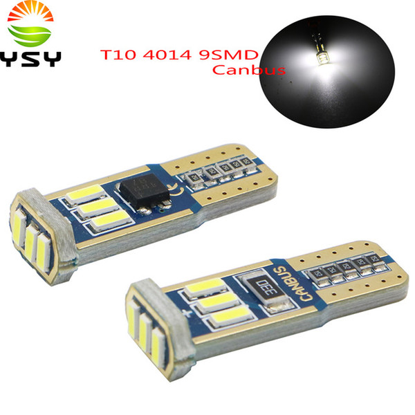 YSY 50X NEW T10 W5W LED Canbus Light White No Error 4014 9 SMD Bulbs Car Wedge Lamp Turn Signal Light License Plate Lamp