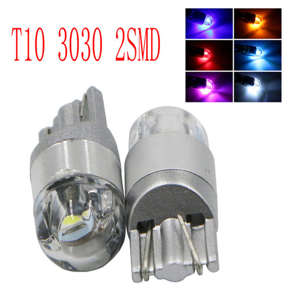 YSY 10PCS T10 LED Bulbs White 168 194 W5W LED Lamp T10 Wedge 3030 2SMD Turn Side License Plate Light Interior Lights 12V 6500K