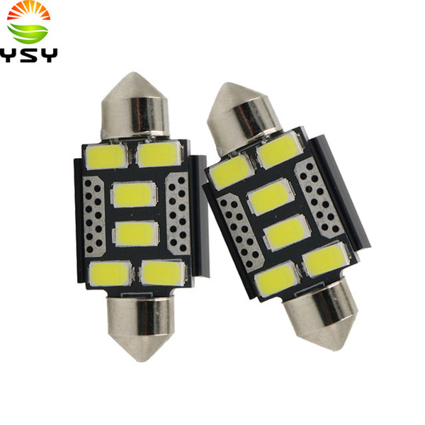 YSY 30PCS NEW Festoon 31mm 36mm 39mm 41mm 12V C5W White 5630 6 LED Interior Dome Light Lamp Bulbs Auto