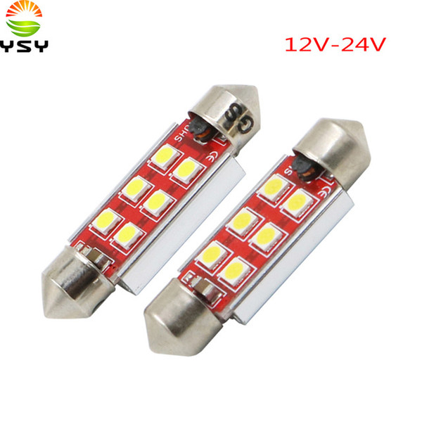 YSY 100X Car Festoon 3030 Chip LED Bulb CANBUS C5W C10W License Plate Light Lamp Interior Dome Reading Lights 12V-24V