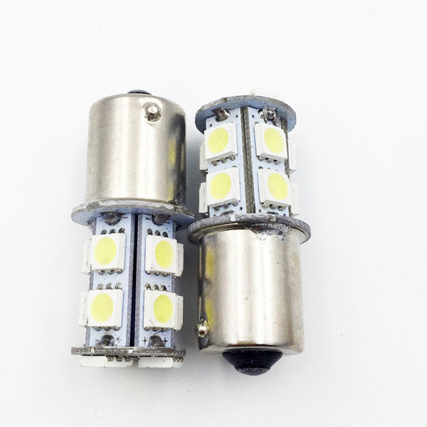 YSY 100PCS/LOT Car led lamp P21W S25 BA15s 1156 1157 BAY15D 13 led smd 5050 13smd 3 chips 360 lighting Car led turn Lights