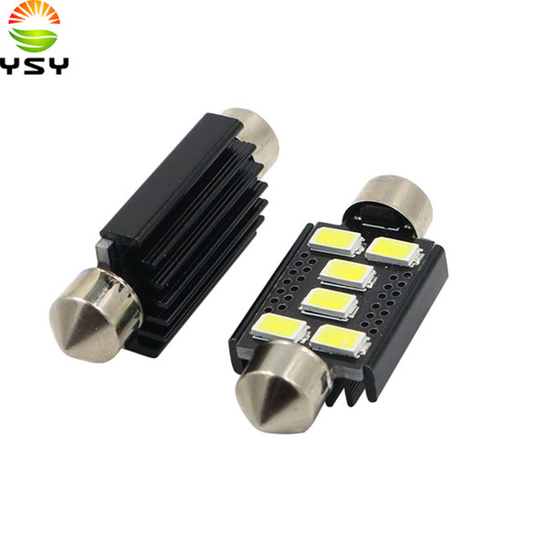 YSY 50X NEW White 31 36 39 41mm 5630 6LED Bulb DC12V Car Auto C5W Interior Dome Reading Lights Lamp Festoon DC12V