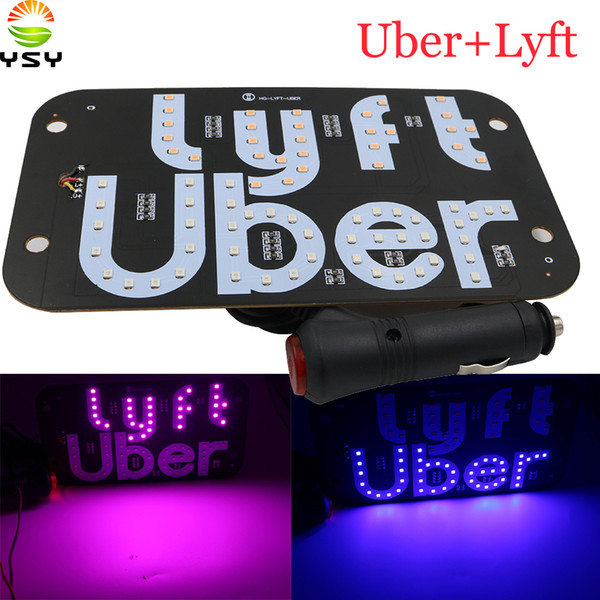 YSY 10pcs NEW Uber Lyft Taxi Led Car Windscreen Cab indicator Lamp Sign Blue LED Windshield Taxi Light Lamp Blue Pink