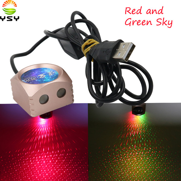 YSY 1set Car Styling Car LED Interior Decoration Atmosphere Light With Wireless Remote Control Red Green Sky Roof Light