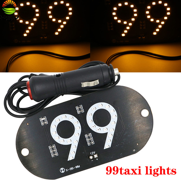 YSY 50X NEW 99pop Taxi Led Car Windscreen Cab indicator Lamp Sign Yellow LED Windshield Taxi Light Lamp Yellow Blue Green DC12V