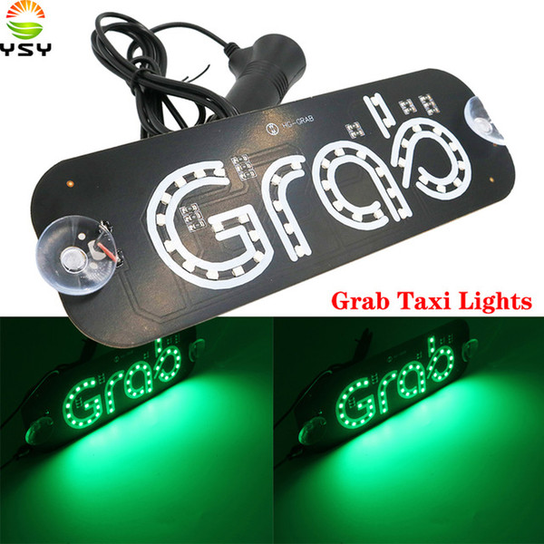 YSY 20pcs/lot NEW Grab Taxi Led Car Windscreen Cab indicator Lamp Sign Green LED Windshield Taxi Light Lamp Green DC12V