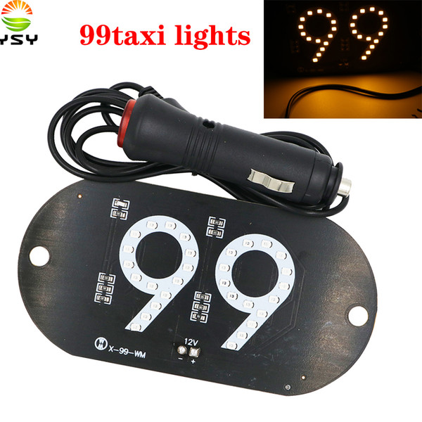 YSY 20pcs NEW 99pop Taxi Uber Lyft Led Car Windscreen Cab indicator Lamp Sign Yellow LED Windshield Taxi Light Lamp Yellow DC12V