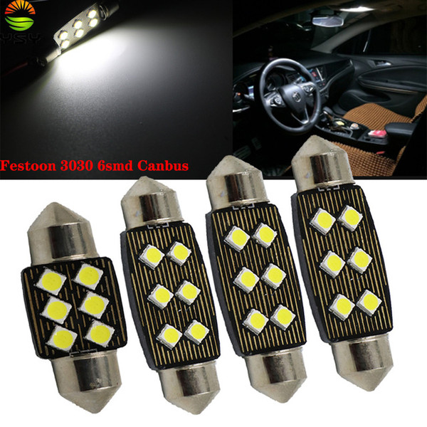 YSY 300pcs High Quality 31mm 36mm 39mm 41mm C5W C10W 3030 LED CANBUS Car Festoon Light Auto Interior Dome Lamp Reading Bulb