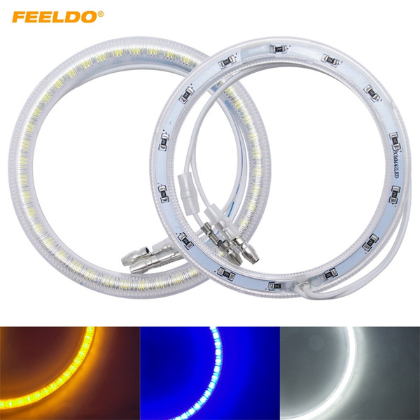 FEELDO Auto SMD Angel Eyes Light Halo Ring For Cheverolet Lacetti Hatchback Headlight 3-Color #974