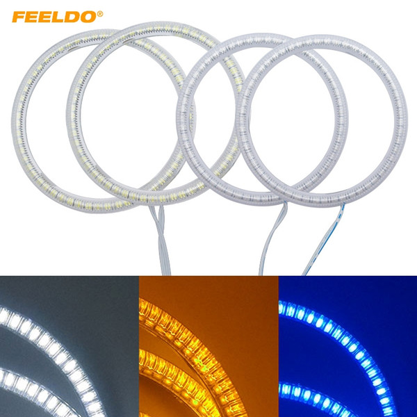 FEELDO Auto SMD Angel Eyes Light Halo Ring For Chevrolet Captiva S3X (06-11) Headlight Lamp #1017