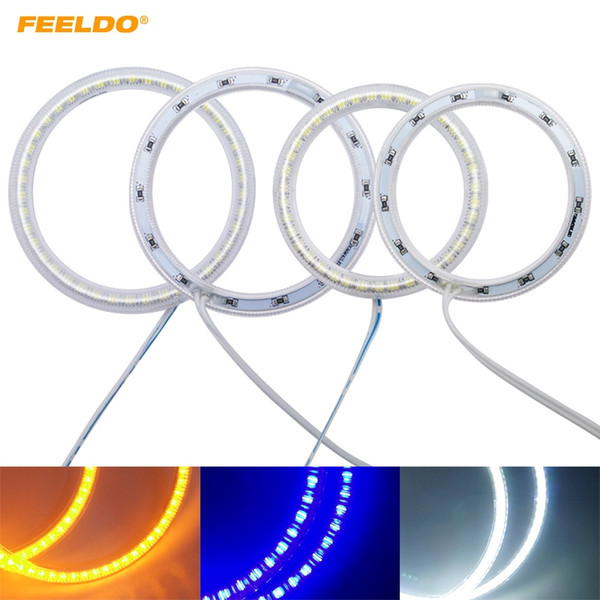 FEELDO 4Pcs/Set Auto SMD Angel Eyes Light Halo Ring For Lada Vaz 2109 Headlight Lamp #1119