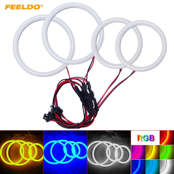 FEELDO Car Xenon Cotton Angel Eyes Halo Ring Light DRL For Opel ASTRA H (2004-2008) Headlight #1201