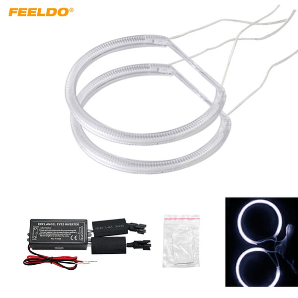 FEELDO Special LED Headlights Car CCFL Halo Rings Angel Eyes Light for Hyundai Spectra 05-06 #3187