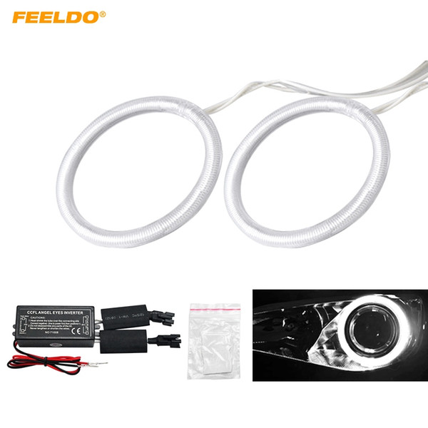 FEELDO White Special Car CCFL Halo Rings Angel Eyes Light for Cheverolet Lacetti Hatchback DRL Headlight #1021