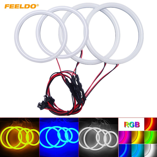 FEELDO Car Xenon Cotton Angel Eyes Halo Ring Light For BMW E92 Headlight Car Styling #3975