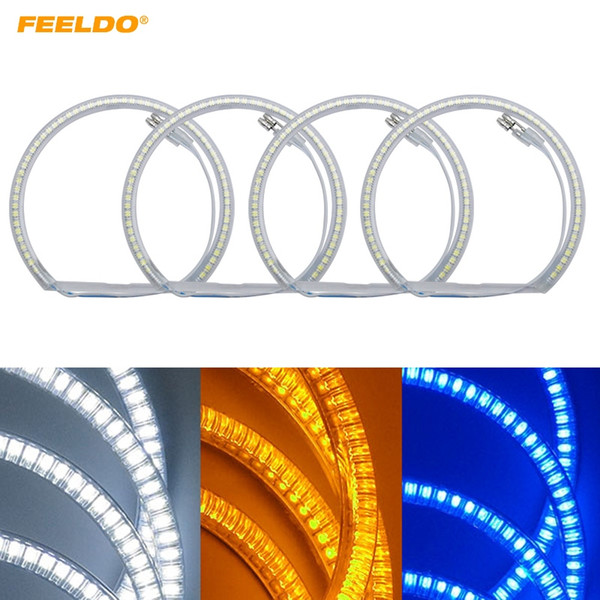 FEELDO Auto SMD Angel Eyes Light Halo Rings DRL For BMW E36/E38/E39/E46 (99-04) Headlight 3-Color #4745