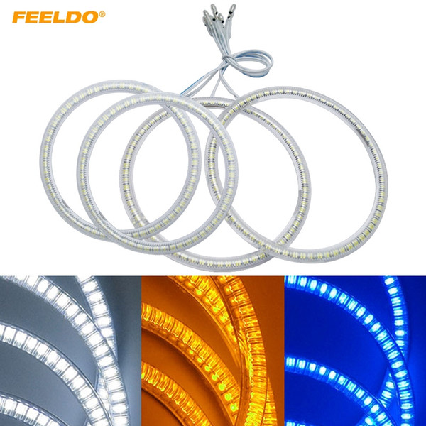 FEELDO Auto SMD Angel Eyes Light Halo Ring For Toyota Corolla 01-04 Headlight 3-Color #2946