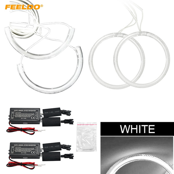 FEELDO 4pcs/Set Car CCFL Angel Eyes Light Halo Rings Kits For Toyota Wish Car Styling Headlight White #1082