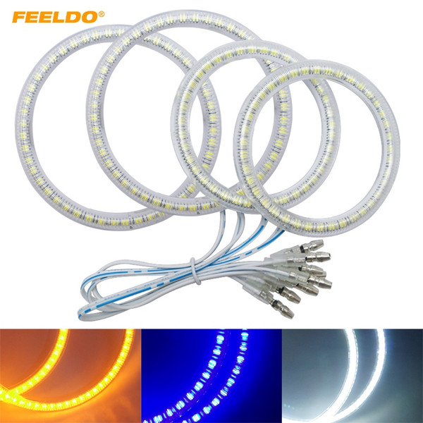 FEELDO Auto SMD Angel Eyes Light Halo Ring For LAND ROVER Headlight Lamp 3-Color #1009